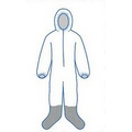 PC261 White Protective Coveralls w/ Hood & Boots (Large)